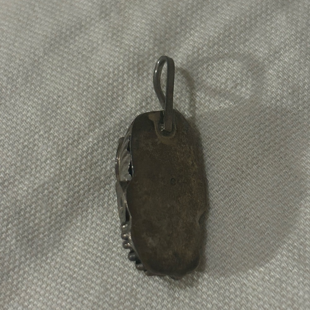 Native American Sterling Silver Black Onyx Pendant “Max. C” Calladitto Navajo - Picture 2 of 4